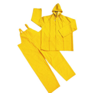 Bib-Style Rain Pants with Suspenders,3-Piece Rain Suit Yellow-FB18045